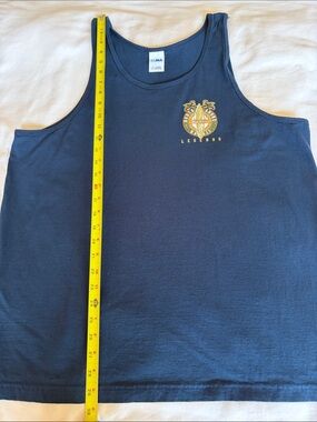 Suna Navy Tank Top with Embroidered Crest